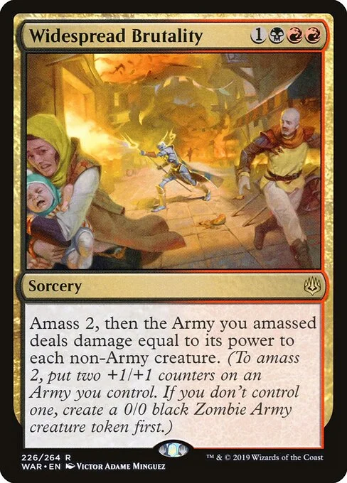 Widespread Brutality, carta Magic di tipo Sorcery illustrata da Victor Adame Minguez