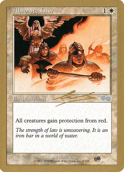 Absolute Law, carta Magic di tipo Enchantment illustrata da Mark Zug