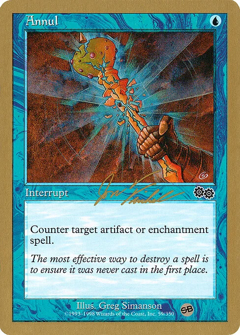 Annul, carta Magic di tipo Instant illustrata da Greg Simanson