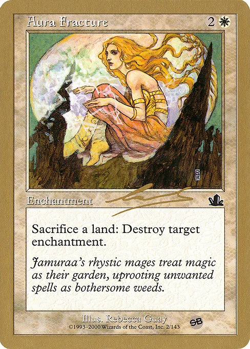 Aura Fracture, carta Magic di tipo Enchantment illustrata da Rebecca Guay