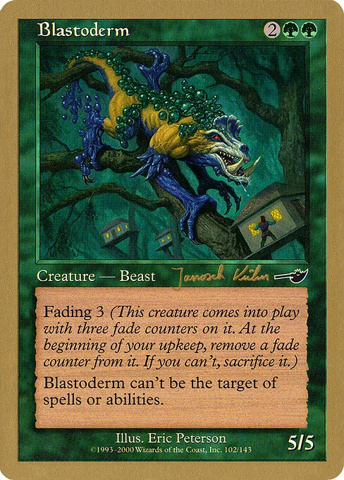 Blastoderm, carta Magic di tipo Creature — Beast illustrata da Eric Peterson