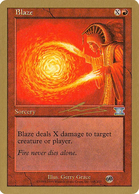 Blaze, carta Magic di tipo Sorcery illustrata da Gerry Grace