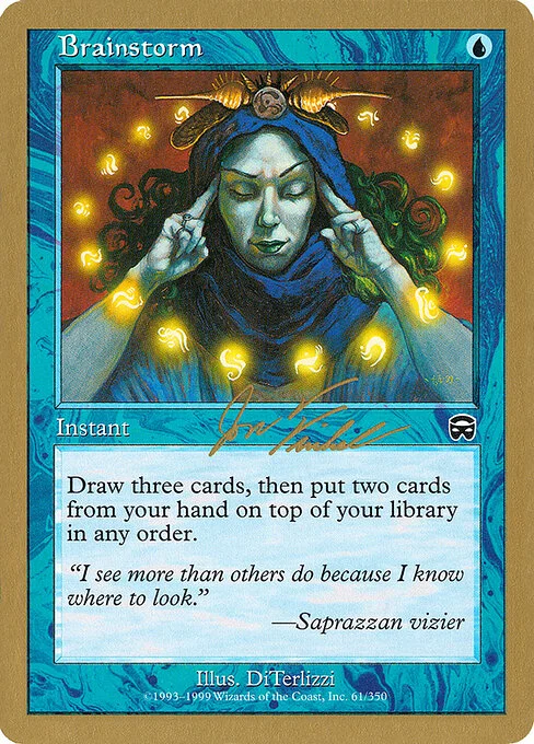Brainstorm, carta Magic di tipo Instant illustrata da DiTerlizzi