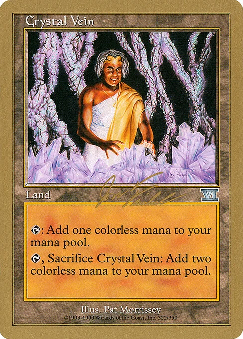 Crystal Vein, carta Magic di tipo Land illustrata da Pat Lewis