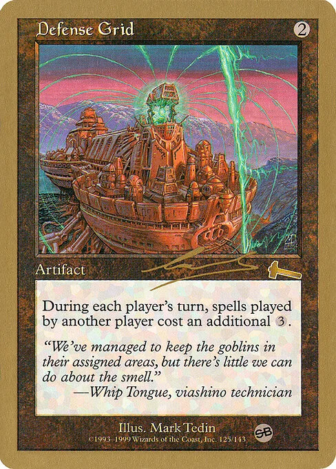 Defense Grid, carta Magic di tipo Artifact illustrata da Mark Tedin