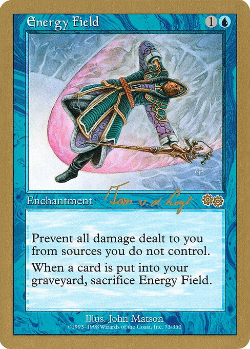 Energy Field, carta Magic di tipo Enchantment illustrata da John Matson