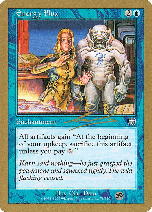 Energy Flux, carta Magic di tipo Enchantment illustrata da Qiao Dafu