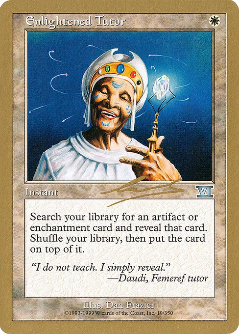 Enlightened Tutor, carta Magic di tipo Instant illustrata da Dan Frazier