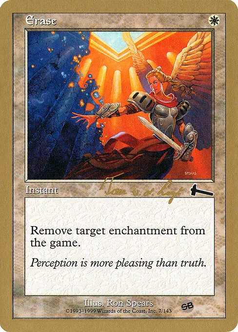 Erase, carta Magic di tipo Instant illustrata da Ron Spears