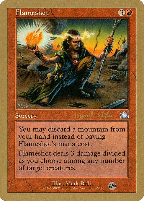 Flameshot, carta Magic di tipo Sorcery illustrata da Mark Brill