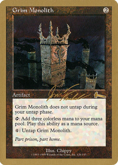 Grim Monolith, carta Magic di tipo Artifact illustrata da Chippy