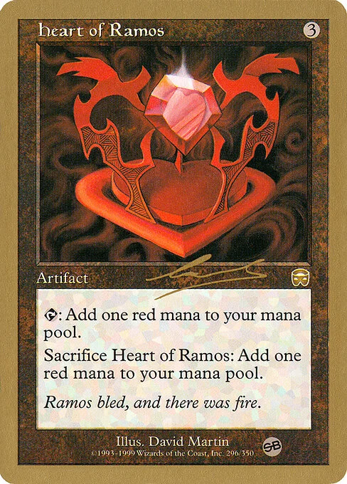 Heart of Ramos, carta Magic di tipo Artifact illustrata da David Martin