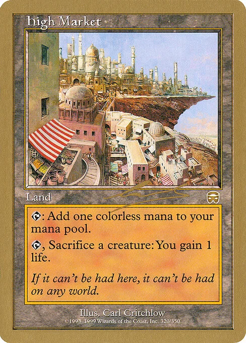 High Market, carta Magic di tipo Land illustrata da Carl Critchlow