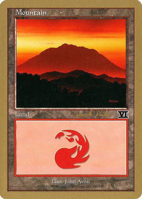 Mountain, carta Magic di tipo Basic Land — Mountain illustrata da John Avon