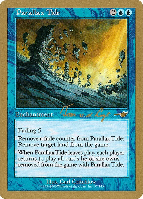 Parallax Tide, carta Magic di tipo Enchantment illustrata da Carl Critchlow