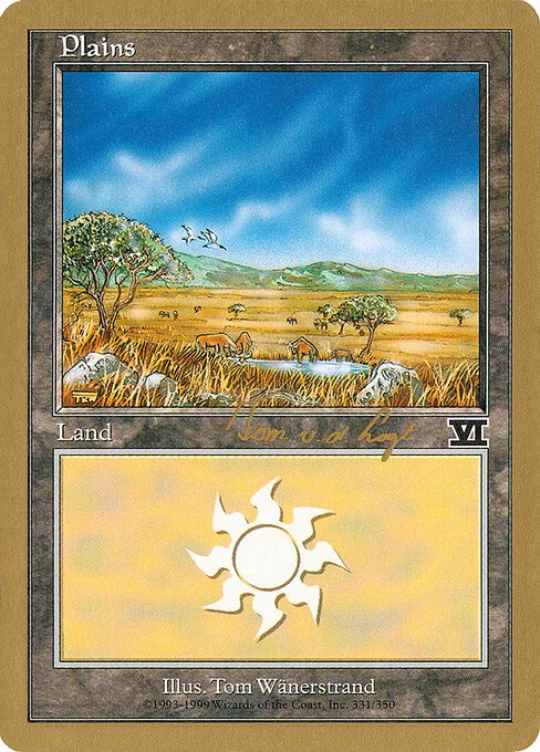 Plains, carta Magic di tipo Basic Land — Plains illustrata da Tom Wänerstrand