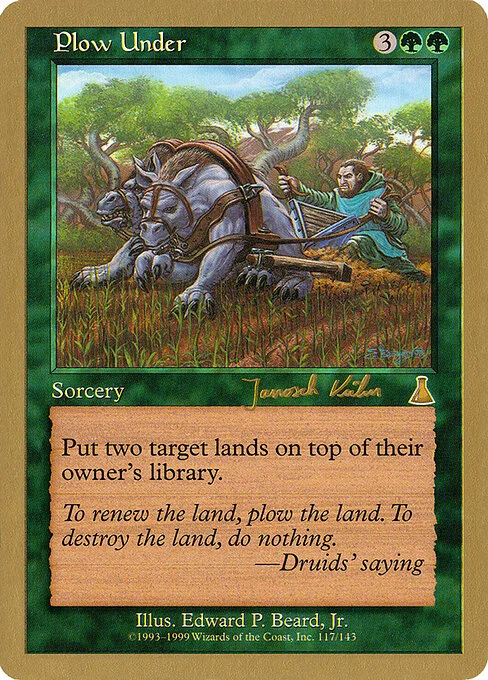 Plow Under, carta Magic di tipo Sorcery illustrata da Edward P. Beard, Jr.