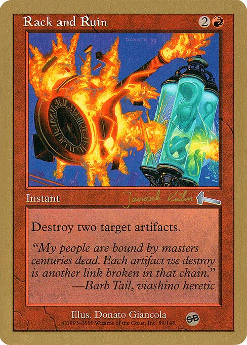 Rack and Ruin, carta Magic di tipo Instant illustrata da Donato Giancola
