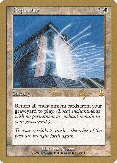 Replenish, carta Magic di tipo Sorcery illustrata da Jim Nelson