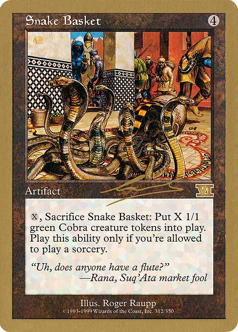 Snake Basket, carta Magic di tipo Artifact illustrata da Roger Raupp