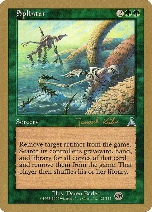 Splinter, carta Magic di tipo Sorcery illustrata da Daren Bader