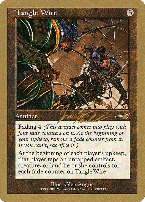 Tangle Wire, carta Magic di tipo Artifact illustrata da Glen Angus