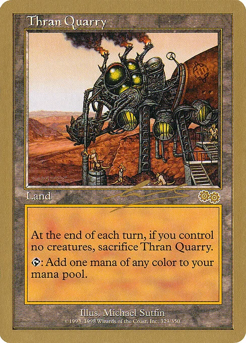 Thran Quarry, carta Magic di tipo Land illustrata da Michael Sutfin
