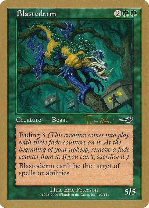 Blastoderm, carta Magic di tipo Creature — Beast illustrata da Eric Peterson