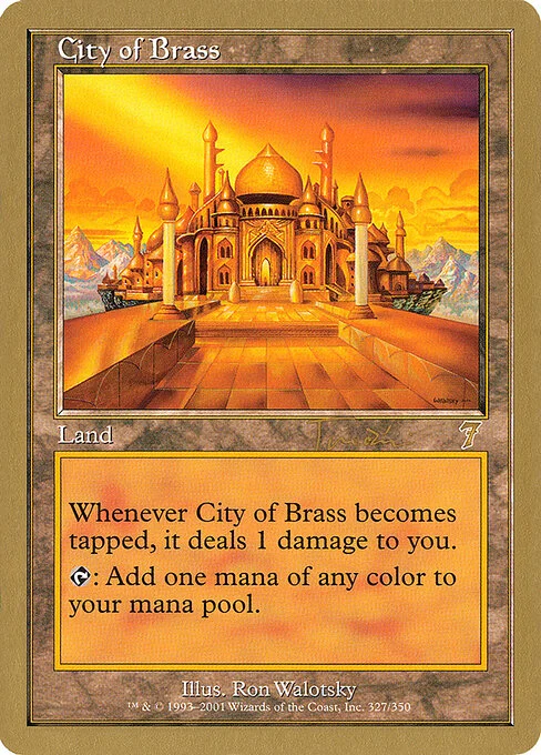 City of Brass, carta Magic di tipo Land illustrata da Ron Walotsky