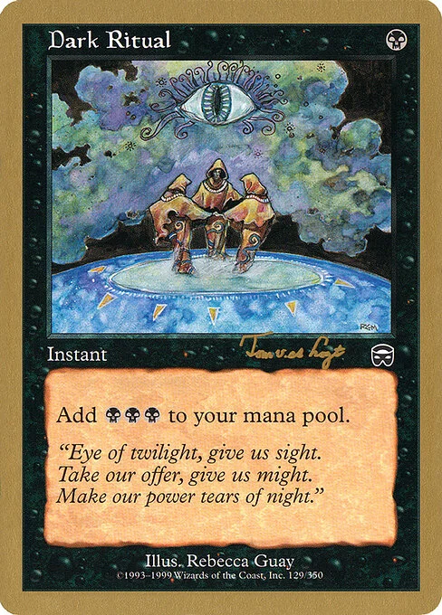 Dark Ritual, carta Magic di tipo Instant illustrata da Rebecca Guay