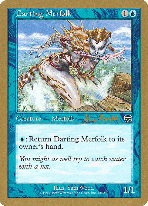 Darting Merfolk, carta Magic di tipo Creature — Merfolk illustrata da Sam Wood