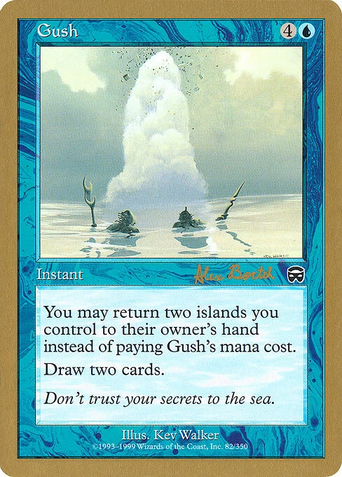 Gush, carta Magic di tipo Instant illustrata da Kev Walker