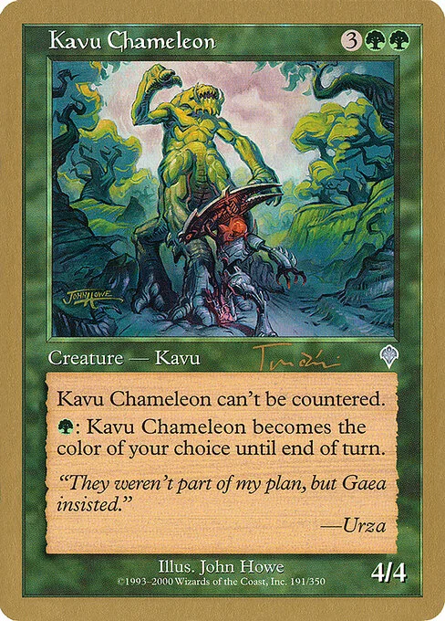Kavu Chameleon, carta Magic di tipo Creature — Kavu illustrata da John Howe
