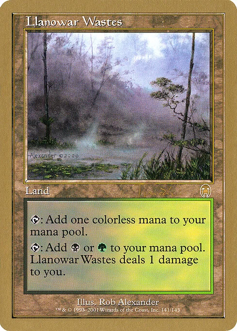 Llanowar Wastes, carta Magic di tipo Land illustrata da Rob Alexander