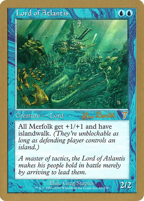 Lord of Atlantis, carta Magic di tipo Creature — Merfolk illustrata da Greg Staples
