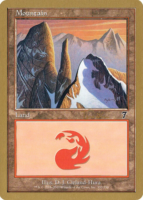 Mountain, carta Magic di tipo Basic Land — Mountain illustrata da D. J. Cleland-Hura