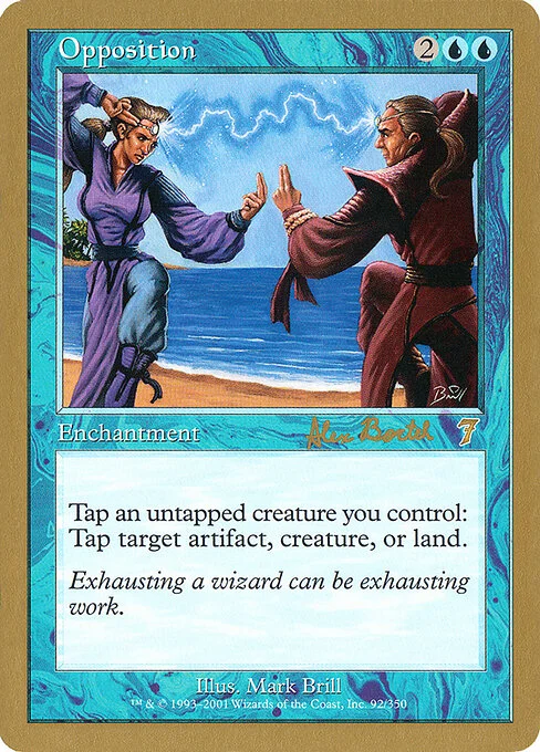 Opposition, carta Magic di tipo Enchantment illustrata da Mark Brill