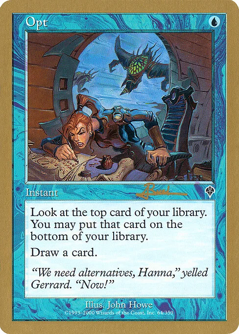 Opt, carta Magic di tipo Instant illustrata da John Howe