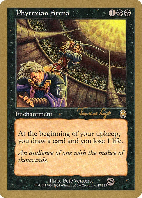 Phyrexian Arena, carta Magic di tipo Enchantment illustrata da Pete Venters