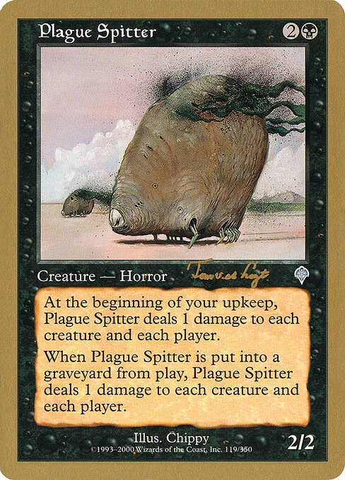 Plague Spitter, carta Magic di tipo Creature — Phyrexian Horror illustrata da Chippy