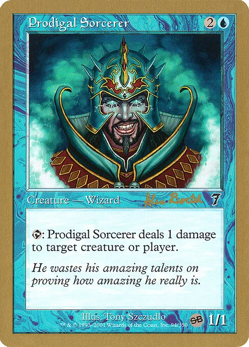 Prodigal Sorcerer, carta Magic di tipo Creature — Human Wizard Sorcerer illustrata da Tony Szczudlo