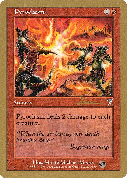 Pyroclasm, carta Magic di tipo Sorcery illustrata da Monte Michael Moore