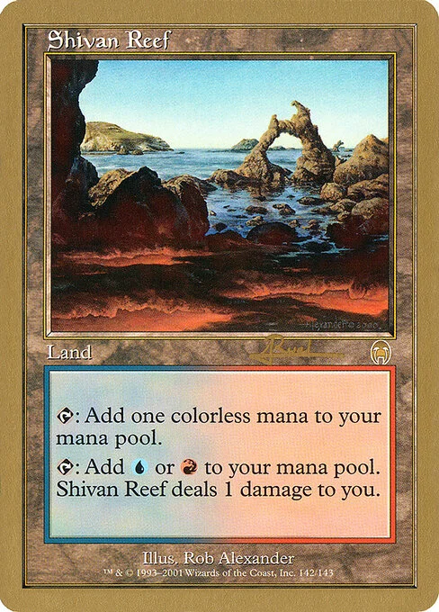 Shivan Reef, carta Magic di tipo Land illustrata da Rob Alexander