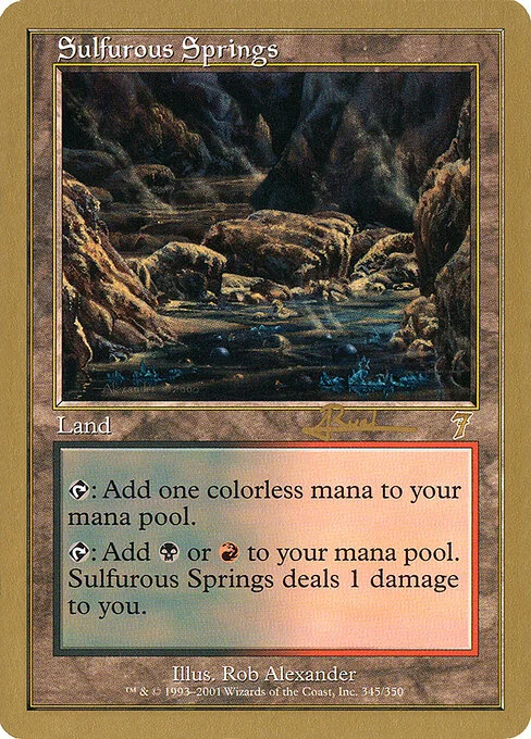 Sulfurous Springs, carta Magic di tipo Land illustrata da Rob Alexander