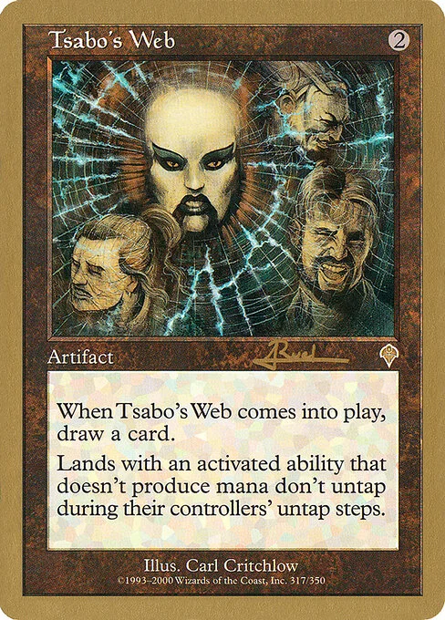 Tsabo's Web, carta Magic di tipo Artifact illustrata da Carl Critchlow