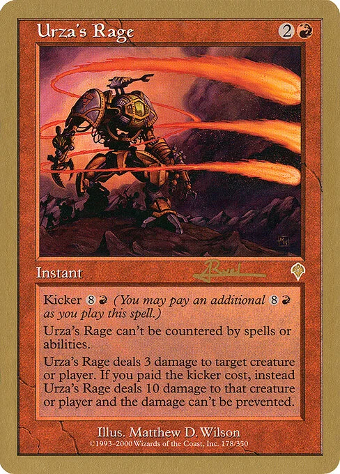 Urza's Rage, carta Magic di tipo Instant illustrata da Matthew D. Wilson