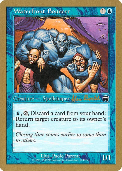 Waterfront Bouncer, carta Magic di tipo Creature — Merfolk Spellshaper illustrata da Paolo Parente