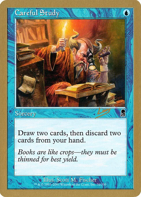 Careful Study, carta Magic di tipo Sorcery illustrata da Scott M. Fischer