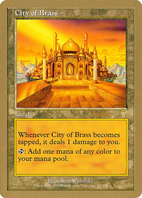 City of Brass, carta Magic di tipo Land illustrata da Ron Walotsky
