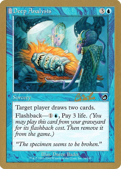 Deep Analysis, carta Magic di tipo Sorcery illustrata da Daren Bader